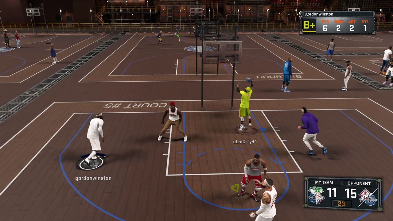 NBA 2K17 Michael Jordan Dunks through his chest