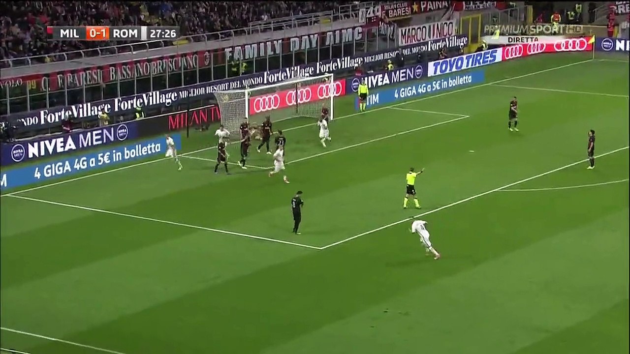 Edin Dzeko second Goal HD - AC Milan 0 - 2 AS R...