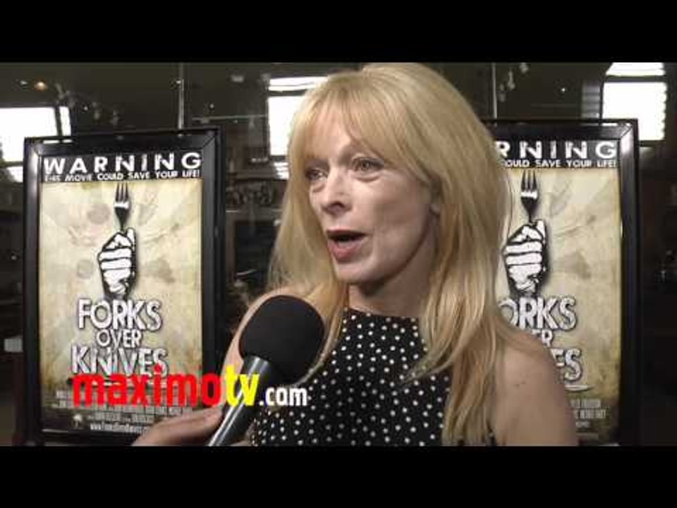 FRANCES FISHER Interview at "Forks Over Knives" Premiere