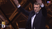 Sur l'esplanade du Louvre, Emmanuel Macron acclamé par ses partisans