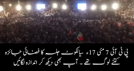 Aerial View Of PTI Jalsa Sialkot 7 May 2017