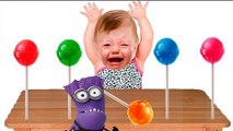 Bad Baby crying and learn colors-Colorful Lolipops- Finger Family Song Collection