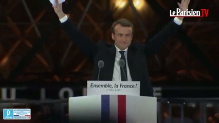 Скачать видео: Présidentielle : le discours intégral de Macron au Louvre