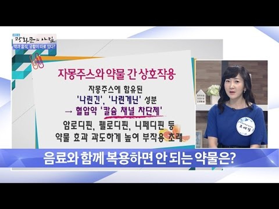 약 먹을 땐 자몽주스, 오렌지 주스 함부로 먹어선 안 된다? [광화문의 아침] 242...