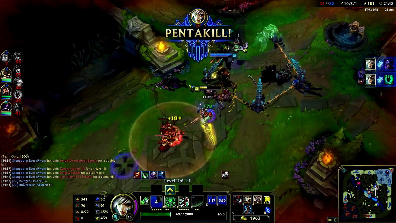 Epic Top 10 Riven 1v5 Pentakill 2013-2016 - League of Legends