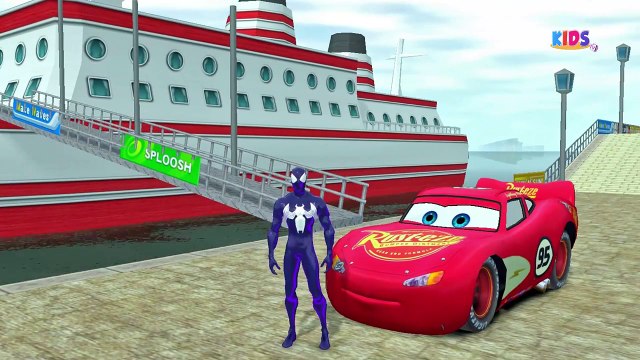 Disney Pixar Cars Spiderman Lightning McQueen Spiderman Nursery Rhymes for children