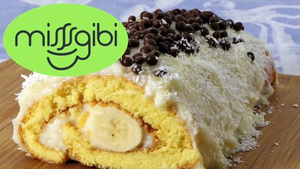 Rulo Pasta Tarifi - Muzlu Rulo Pasta Nasıl Yapılır - Kolay Muzlu Yaş Pasta Tarifi - Muzlu Pasta