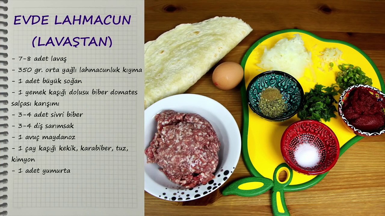 Lavaş ile Evde Lahmacun Yapımı - Ev Yapımı Lahmacun Tarifi - Lahmacun İçi Nasıl Hazırlanır