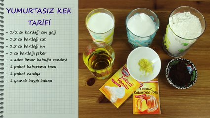 Yumurtasız Kek - Yumurtasız Kakaolu Kek Tarifi