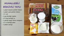 Bisküvili Pasta - Muhallebili Bisküvili Sütlü Tatlı - Muhallebili Kolay Bisküvili Tatlısı