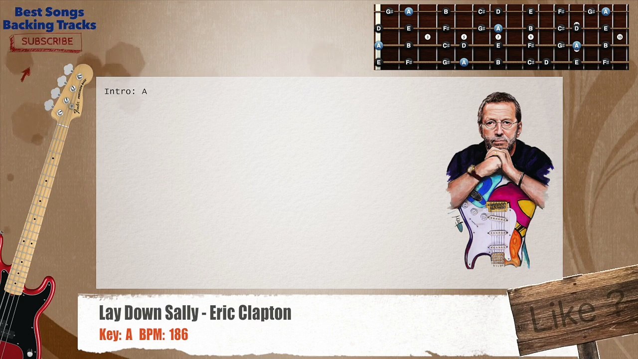 Lay Down Sally - Eric Clapton Bass Backing Track