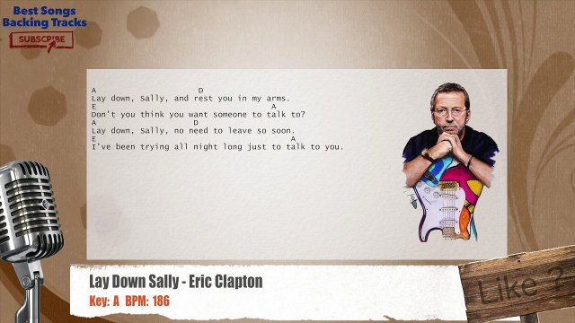 Lay Down Sally - Eric Clapton Vocal Backing Track