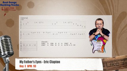 My Father's Eyes - Eric Clapton Vocal Backing Track