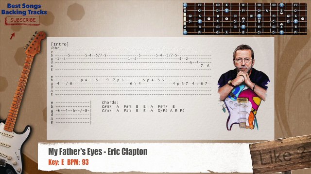 My Father's Eyes - Eric Clapton Guitar Backing Track