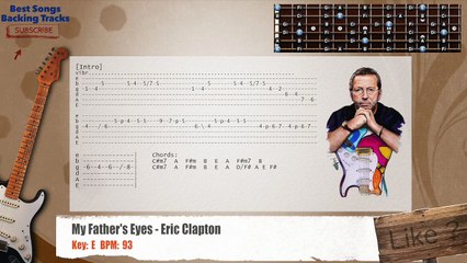 My Father's Eyes - Eric Clapton Guitar Backing Track