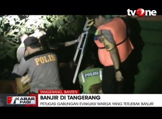 Banjir Capai Dua Meter, Warga Tangerang Mengungsi