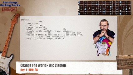 Change The World - Eric Clapton Guitar Backing Track