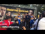CARL FRAMPTON VS LEO SANTA CRUZ FACE OFF - EsNews Boxing