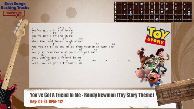 You've Got A Friend In Me - Randy Newman (Toy Story Bso) Bass Backing Track
