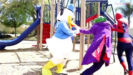 03 ELSA & SPIDERMAN vs MALEFICENT & SKELETON Copying Magic - Fun Superhero Movie in Real Life