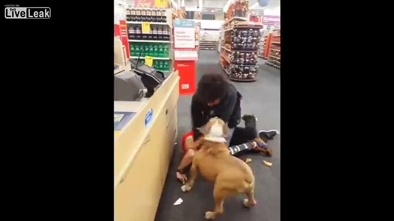 DUDE GETS BEAT UP AND BIT BY HIS OWN DOG LMAO