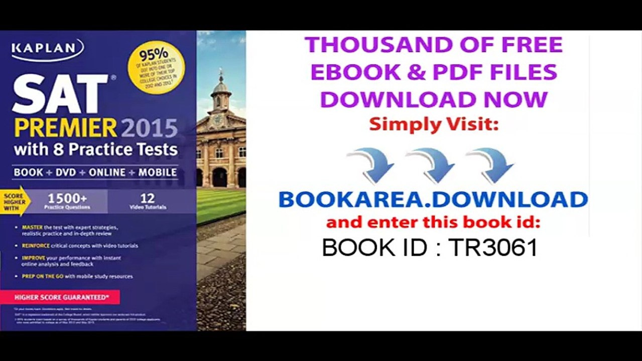 Kaplan SAT Premier 2015 with 8 Practice Tests_ Book + DVD + Online+ Mobile (Kaplan Test Prep)