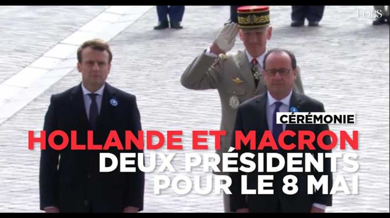 Macron et Hollande côte à côte pour rendre hommage au soldat inconnu le 8 mai
