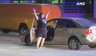 L.A. Woman Starts Dancing After Police Car Chase