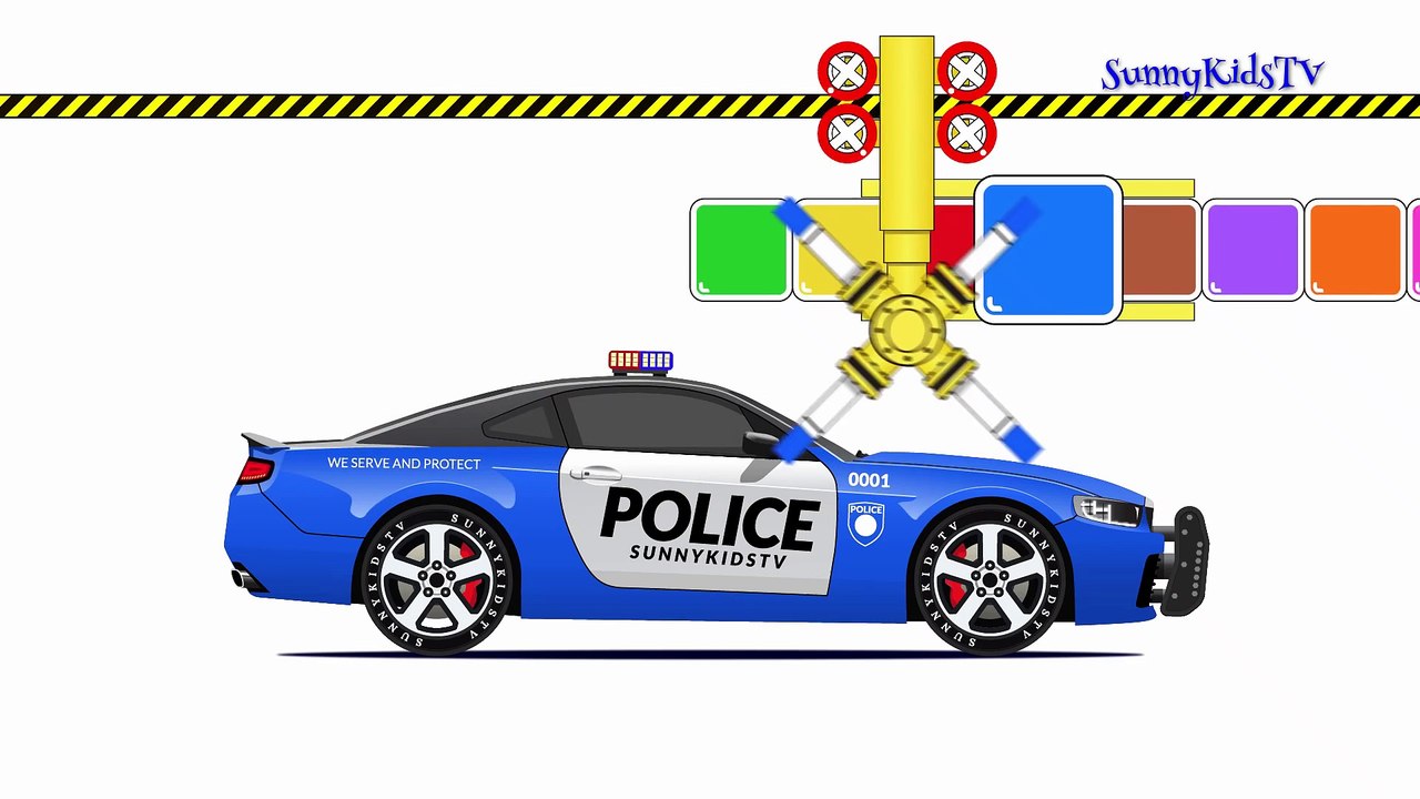 Cars and Trucks for kids Police car Learn colors Videos for children