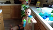 Epic Twin Meltdown - Parents Pretend to Drink Twins Milk-eWCUcscIxtQ