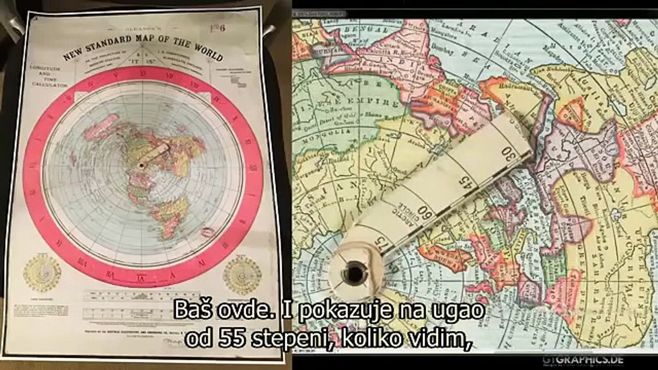 RAVNA ZEMLJA -- Azimutna Ekvidistantna mapa objasnjava letove u Juznoj hemisferi