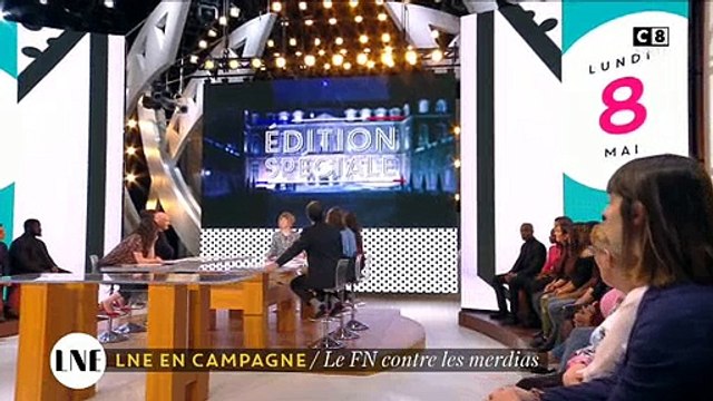 C8 a diffusé ce midi les images d'un journaliste expulsé hier soir de la soirée de Marine Le Pen
