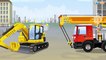 Diggers Cartoon about The Excavator & The Bulldozer Construction Animation Trucks Children Video