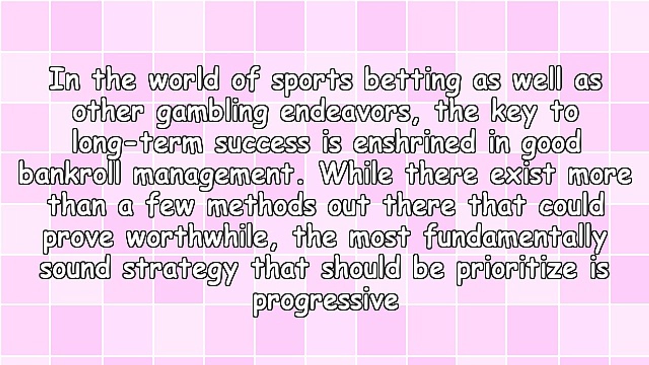 Progressive Sports Betting System