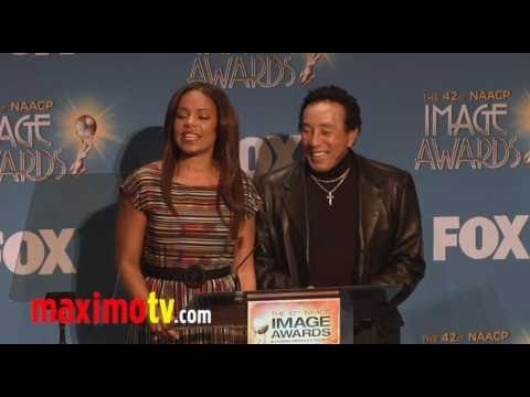 Sanaa Lathan and Smokey Robinson at 42nd NAACP Image Awards Nominations PART 4