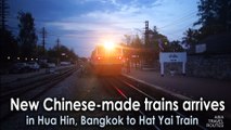 Bangkok to Hat Yai Train arrives in Hua Hin, New Chinese made trains