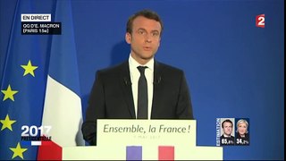 -Présidentielle 2017- - Le discours d'Emmanuel Macron en intégralité (France 2)