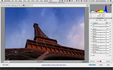 Filter Brush in Adobe Camera Raw 8.5