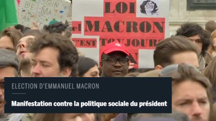 Macron président : une manifestation contre sa "politique anti-sociale"