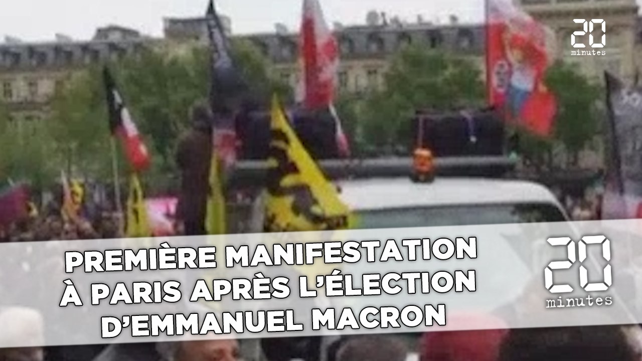 Première manifestation à Paris après l'élection d'Emmanuel Macron
