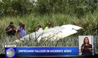 Empresario falleció en accidente aéreo