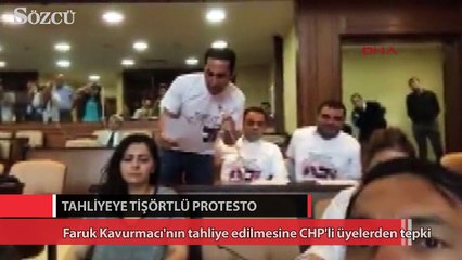 Topbaş'ın damadının tahliyesine tişörtlü protesto