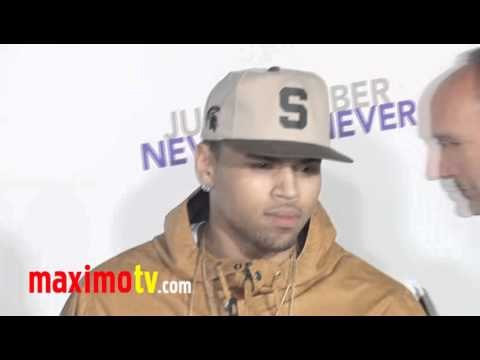 Chris Brown Never Say Never Los Angeles Premiere Purple Carpet