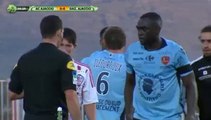 Laurent Abergel red card - Ajaccio vs Gazelec Ajaccio 08.05.2017