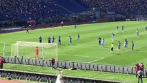 Lazio-Sampdoria 7-3 il rigore di Immobile visto dagli spalti