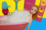 Frozen Anna Barbie Bathtub by DisneyCarToys with Mike the Merman and a Play Doh Ice Cube