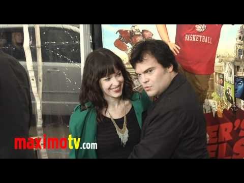Jack Black and Tanya Haden at Gulliver's Travels Premiere