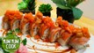 Spicy Tuna & Masago Sushi Roll | Spicy Mayo Sauce Sushi Roll