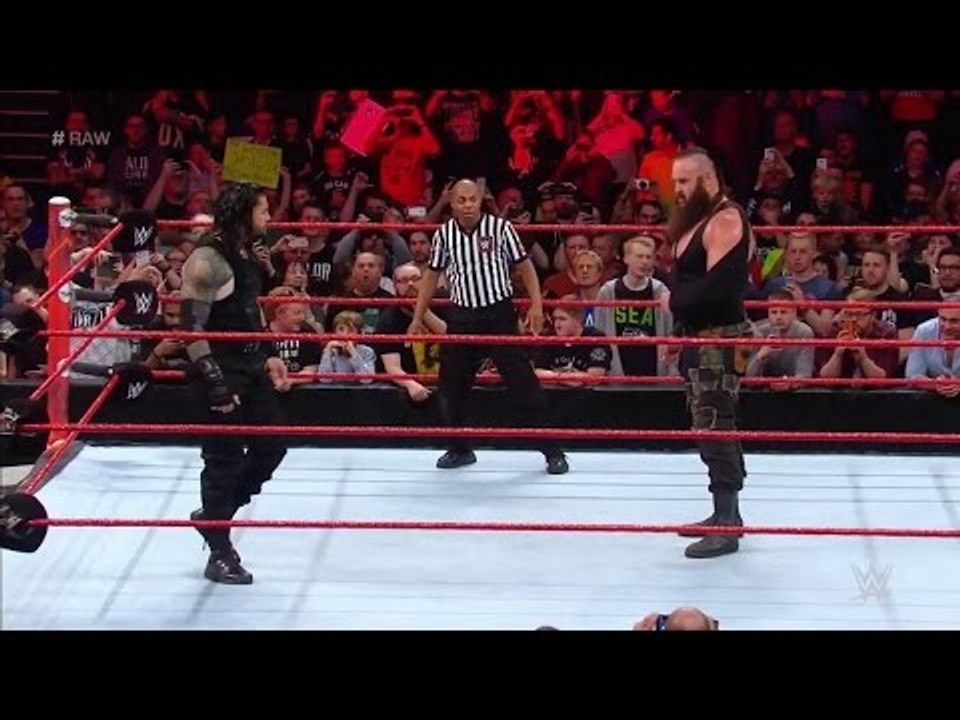 Roman Reigns Attacks Braun Strowman - WWE Raw 8 May 2017 full show HD