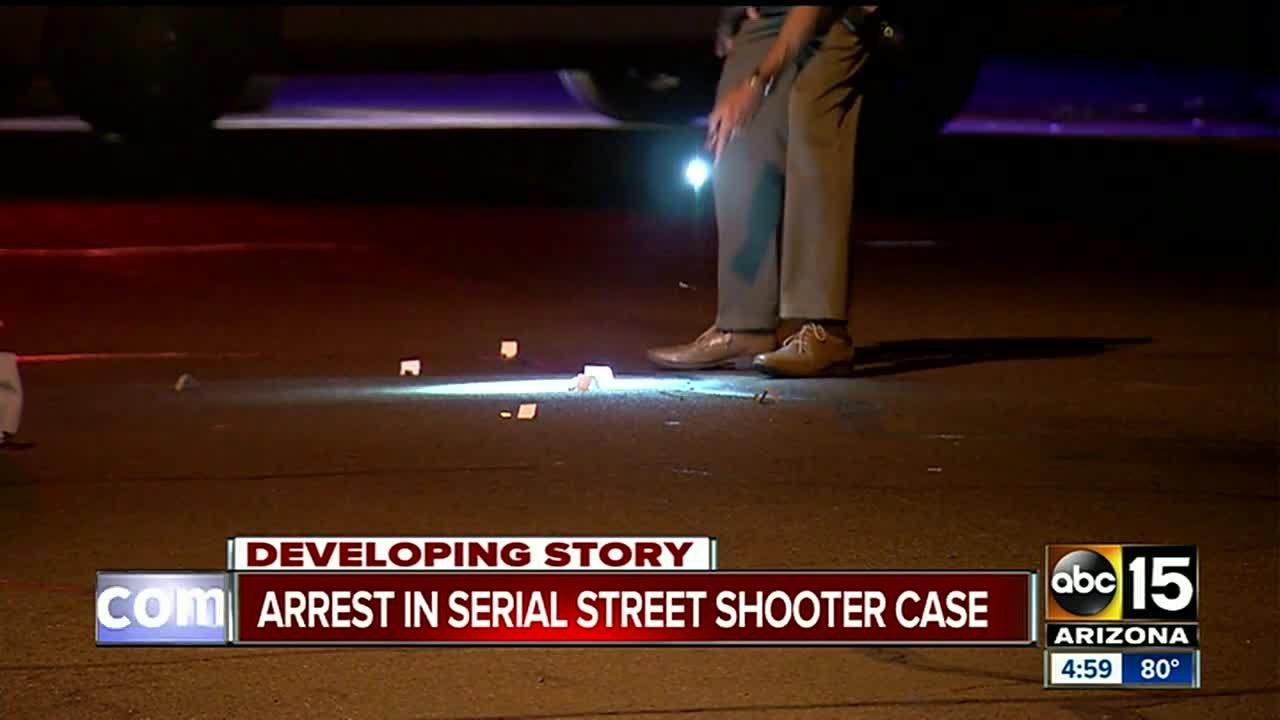 Phoenix police charge suspect for serial street shootings